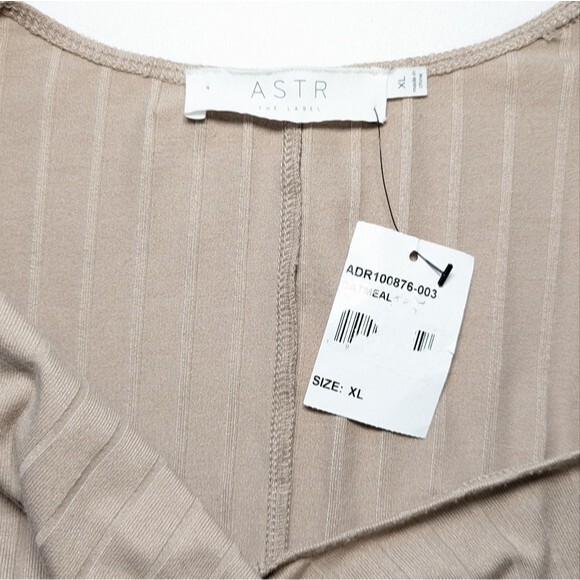 NWT Astr Twist Front Midi Dress in Oatmeal - Picture 9 of 11